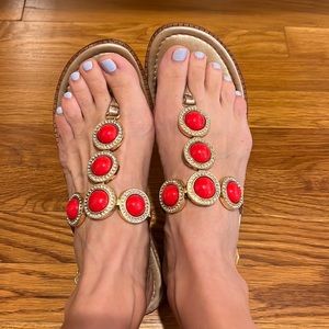 Lilly Pulitzer Jeweled Sandals